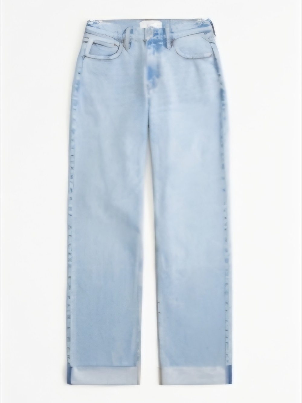 A&F Curve Love Low Rise Baggy Jean - Light Double Cuff